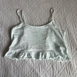 American Eagle Light Blue Tie-Dye Crop Top